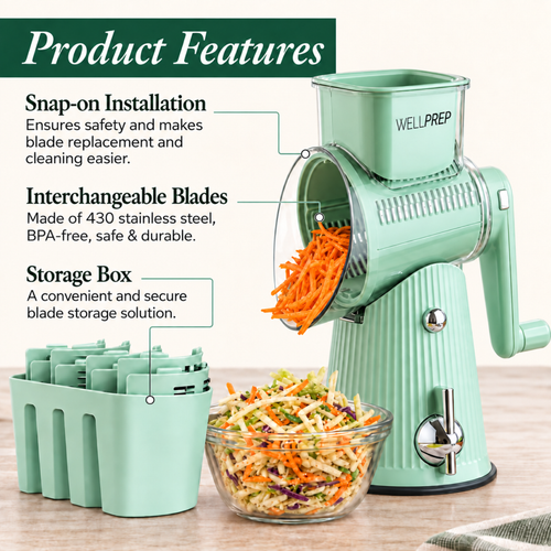 5 in 1 Gourmet Rotary Grater